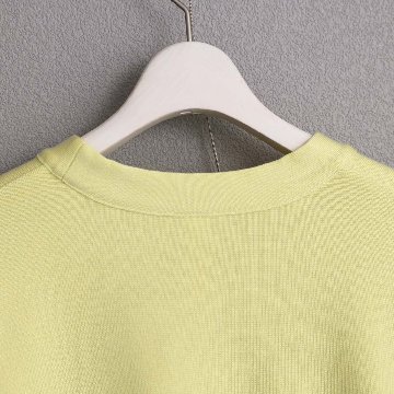 3月上旬お届け予定『Moist knit』 Cardigan YELLOWの画像