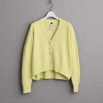 3月上旬お届け予定『Moist knit』 Cardigan YELLOWの画像