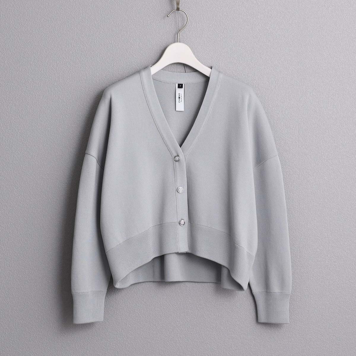 3月上旬お届け予定『Moist knit』 Cardigan GRAYの画像