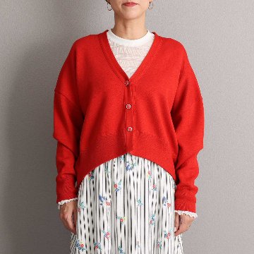 3月上旬お届け予定『Moist knit』 Cardigan REDの画像