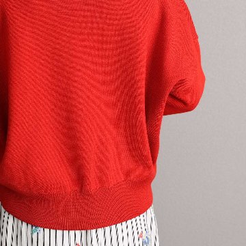 3月上旬お届け予定『Moist knit』 Cardigan REDの画像