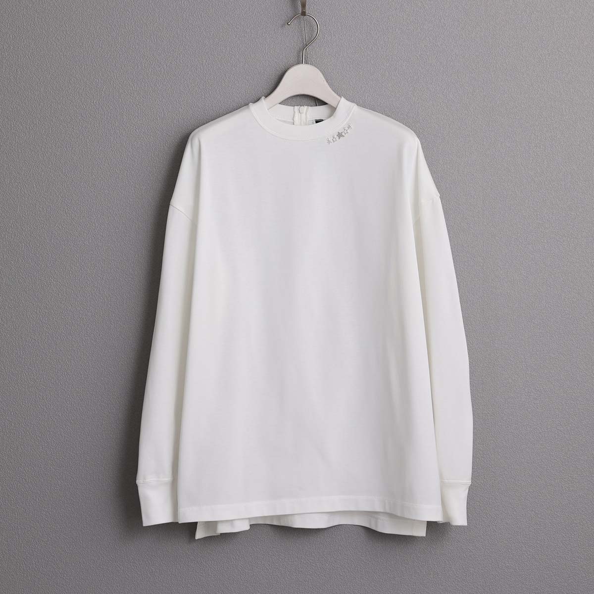 3月上旬お届け予定『Snowmelt knit』 Long sleeve tops WHITEの画像