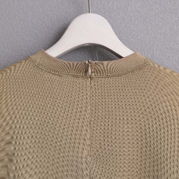 3月上旬お届け予定『Snowmelt knit』 Long sleeve tops BEIGEの画像