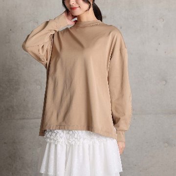 3月上旬お届け予定『Snowmelt knit』 Long sleeve tops BEIGEの画像