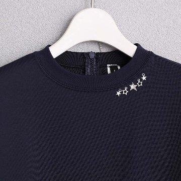 3月上旬お届け予定『Snowmelt knit』 Long sleeve tops NAVYの画像