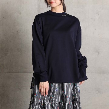 3月上旬お届け予定『Snowmelt knit』 Long sleeve tops NAVYの画像