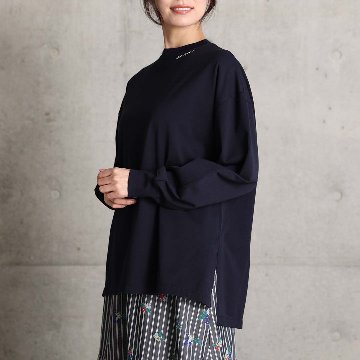 3月上旬お届け予定『Snowmelt knit』 Long sleeve tops NAVYの画像