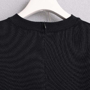 3月上旬お届け予定『Snowmelt knit』 Long sleeve tops BLACKの画像