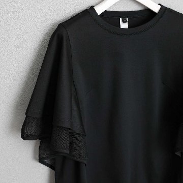 5月中旬～下旬お届け予定『Stella tulle×Whip smooth』 Cape sleeve tops【全2色】の画像