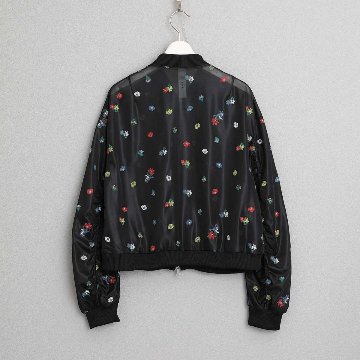 7月中旬～下旬お届け予定『Robin flower sheer knit』 Bomber jacket 【全1色】の画像