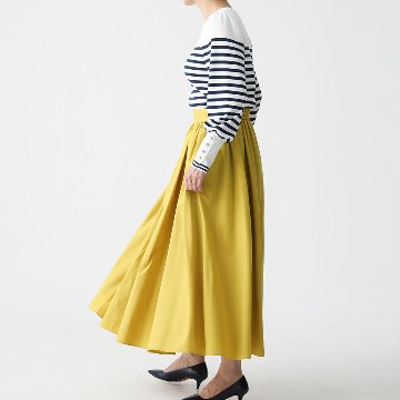 『Jewel taffeta』 flare skirt YELLOW画像