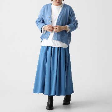 『Jewel taffeta』 flare skirt SAXE画像