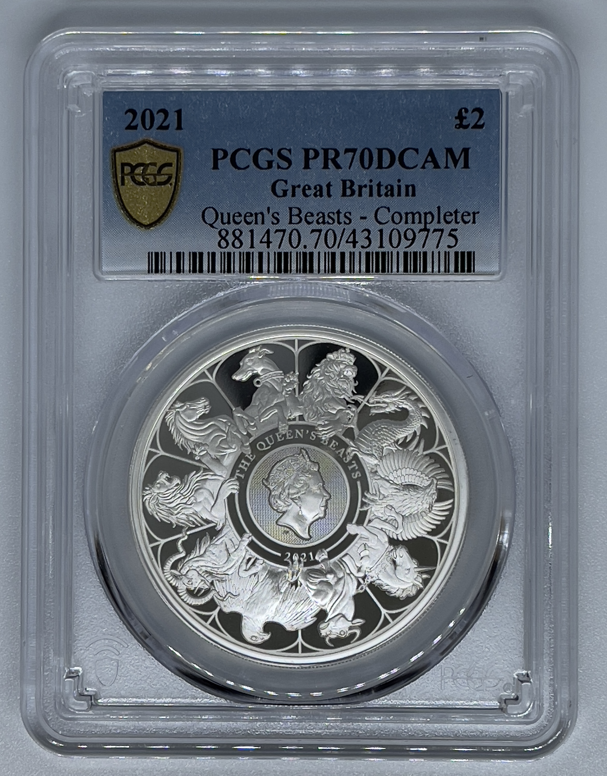 クイーンズ ビースト 銀貨 ロイヤルミント 2021  コイン PCGS NGC コンプリーターの画像