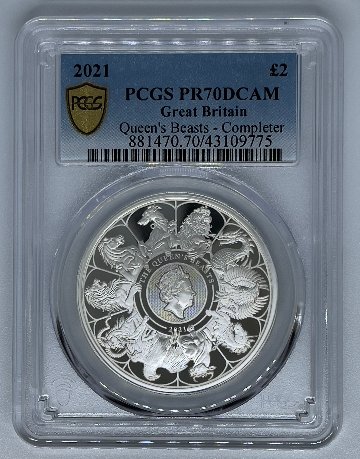 クイーンズ ビースト 銀貨 ロイヤルミント 2021  コイン PCGS NGC コンプリーターの画像