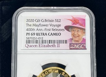 2020年 メイフラワー号出航400周年 銀貨 NGC エリザベス ロイヤルミントの画像