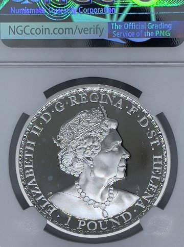 【セントヘレナ】ウナとライオン 2021年 プルーフ 銀貨 イギリス 2020の画像