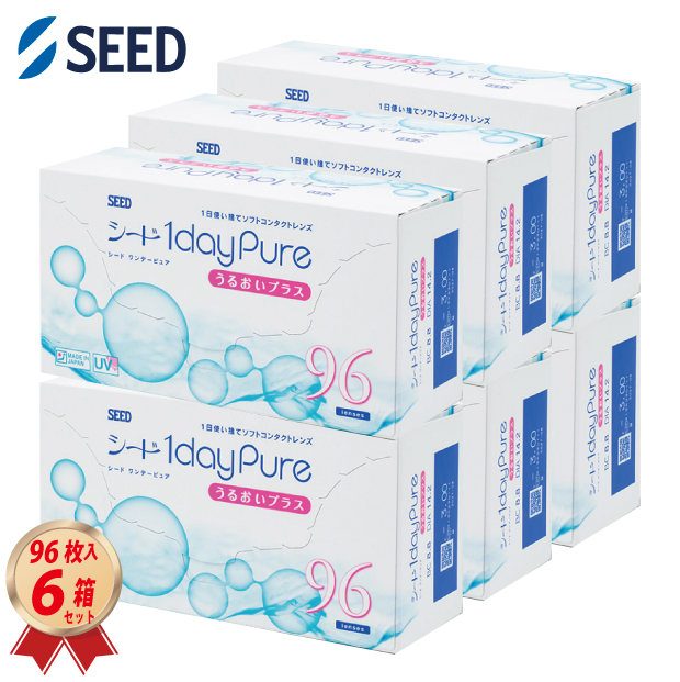 1DAY シード ワンデーピュアうるおいプラス 96枚入り 6箱セットの画像