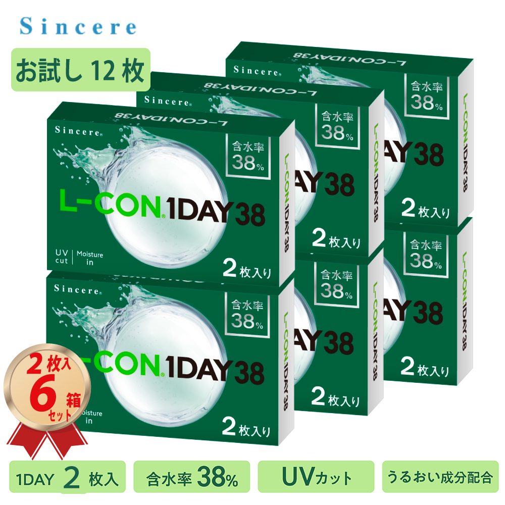 1DAY エルコンワンデー38 (2枚入り) 6箱 お試しセットの画像
