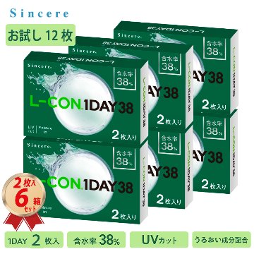 1DAY エルコンワンデー38 (2枚入り) 6箱 お試しセットの画像