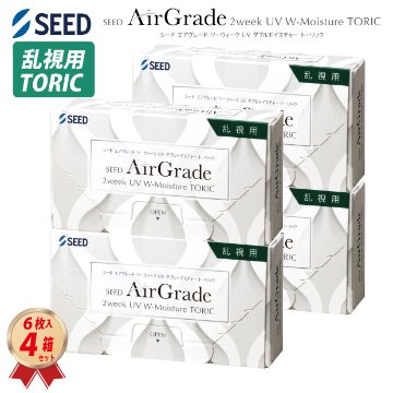 シード 乱視用 エアグレード 2ウィーク UV ダブルモイスチャー トーリック 6枚入 4箱の画像