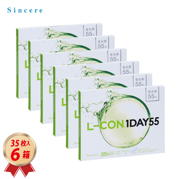 1DAY エルコンワンデー 55 L-CON 1DAY 35枚入り 6箱セットの画像