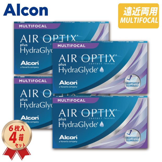 2WEEK 遠近両用 アルコン エア オプティクス プラス ハイドラグライド マルチフォーカル (6枚入り)  4箱セット の画像