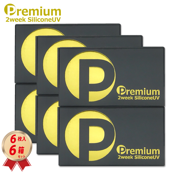 【在庫限り】 2week プレミアム シリコーン UV  (6枚入り) 6箱セット 2ウィーク シリコーン ハイドロゲルの画像