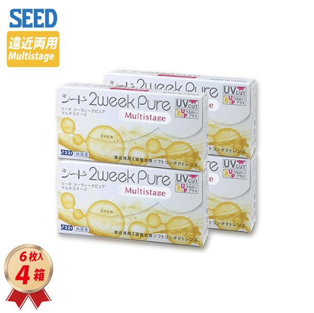 2WEEK シード 2ウィークピュア マルチステージ 6枚入り 4箱セットの画像