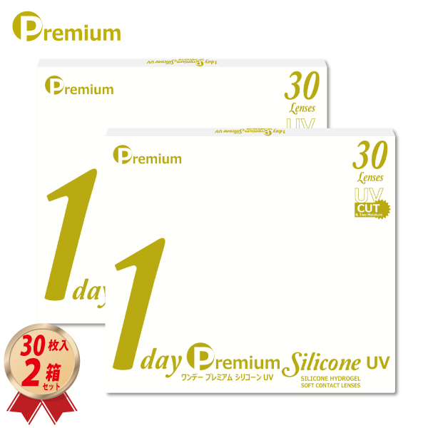 ワンデー プレミアム シリコーン UV 30枚入 2箱セットの画像