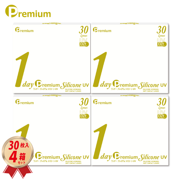 ワンデー プレミアム シリコーン UV 30枚入 4箱セットの画像