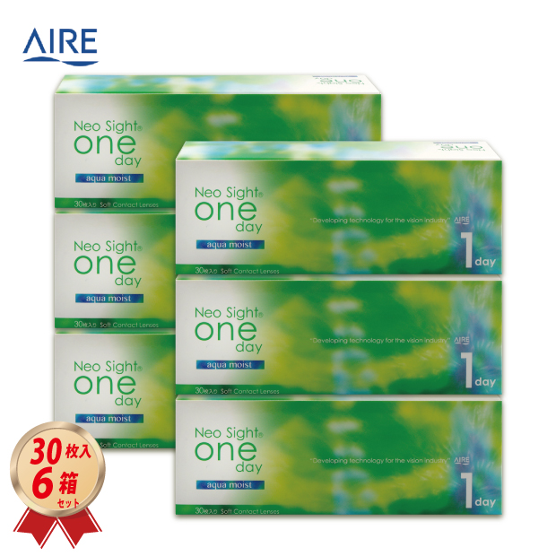 1DAY アイレ ネオサイトワンデー アクアモイスト 30枚入り 6箱セットの画像