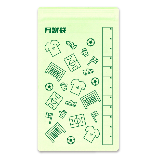 チャック付月謝袋(サッカー)の画像