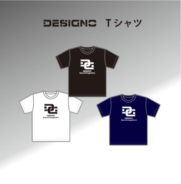 DESIGNO DG Tシャツ　　ブラック×ホワイトロゴ（6月納品予定）画像