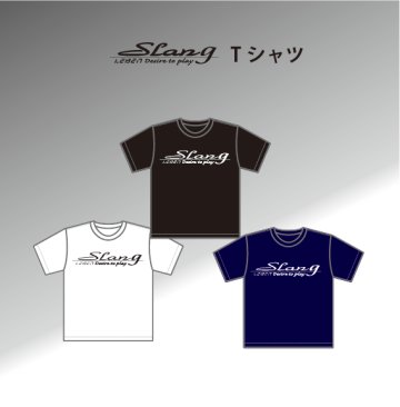 SLANG Tシャツ（SLANGロゴ）　　ブラック×ホワイトロゴ（6月納品予定）画像