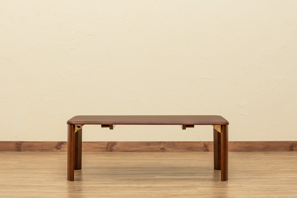 継脚付　ウッディテーブル　90×50　BR/NAの画像