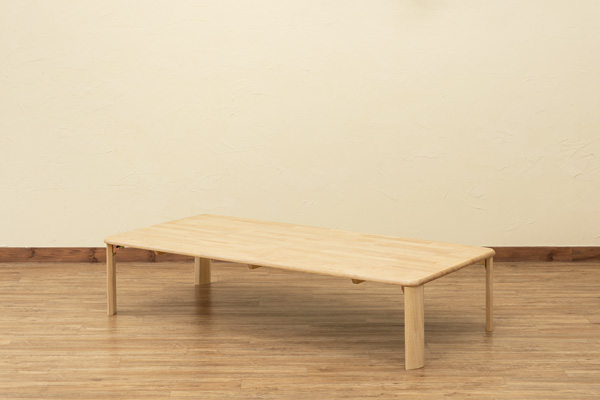 継脚付　ウッディテーブル　150×75　BR/NAの画像