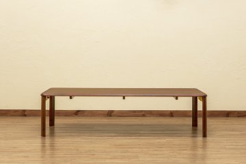 継脚付　ウッディテーブル　150×75　BR/NAの画像