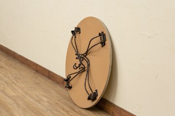Rustic　折れ脚テーブル　丸型　ABR/AWH/VBRの画像