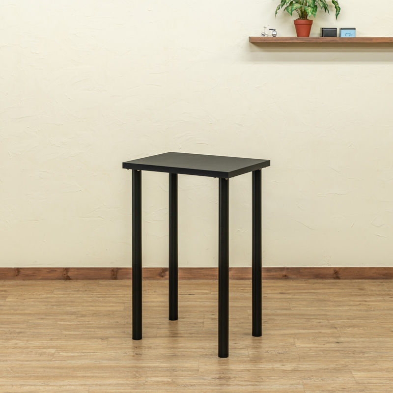 フリーバーテーブル　60×45　BK/WHの画像