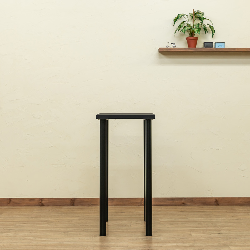フリーバーテーブル　60×45　BK/WHの画像