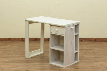 コンパクトデスク　DBR/WHの画像