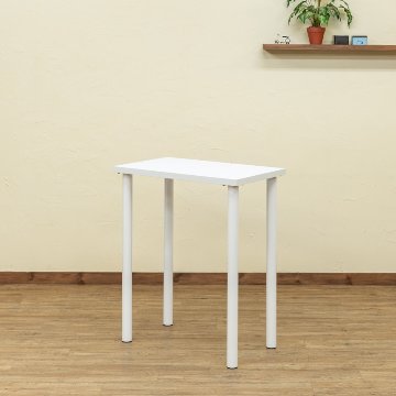 フリーバーテーブル　75×45　BK/WHの画像
