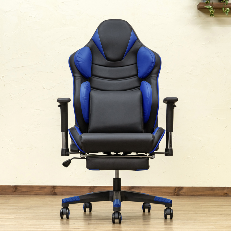 ゲーミングチェア　フットレスト付　DX　BK/BL/GR/RDの画像