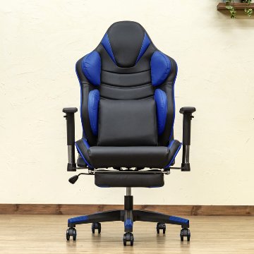 ゲーミングチェア　フットレスト付　DX　BK/BL/GR/RDの画像