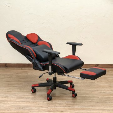 ゲーミングチェア　フットレスト付　DX　BK/BL/GR/RDの画像