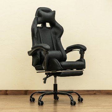 フルフラットメッシュレーシングチェア　BK/BL/GR/RDの画像