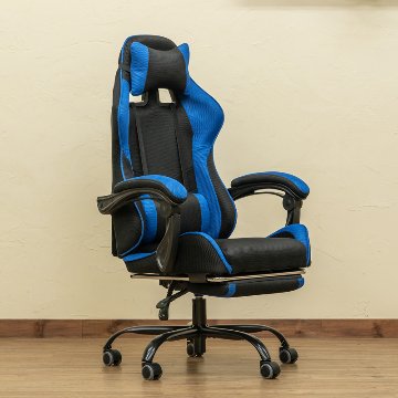 フルフラットメッシュレーシングチェア　BK/BL/GR/RDの画像