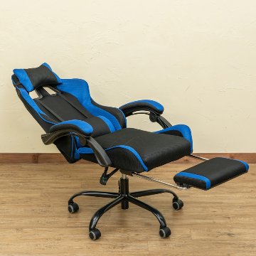 フルフラットメッシュレーシングチェア　BK/BL/GR/RDの画像
