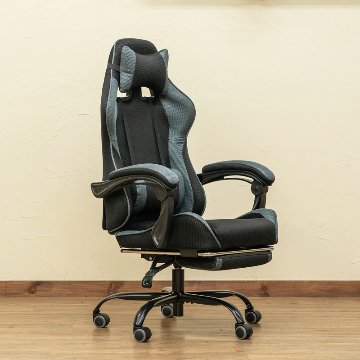 フルフラットメッシュレーシングチェア　BK/BL/GR/RDの画像