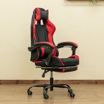 フルフラットメッシュレーシングチェア　BK/BL/GR/RDの画像